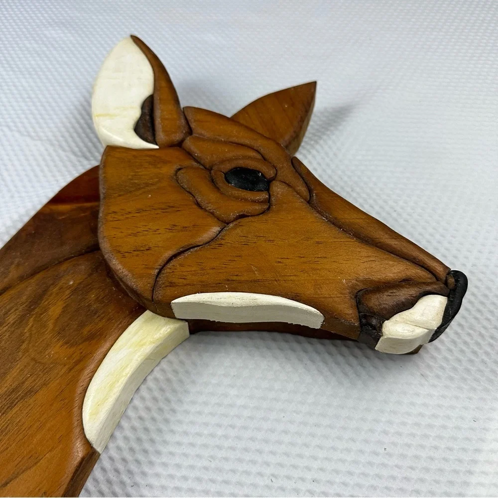 Wooden deer art